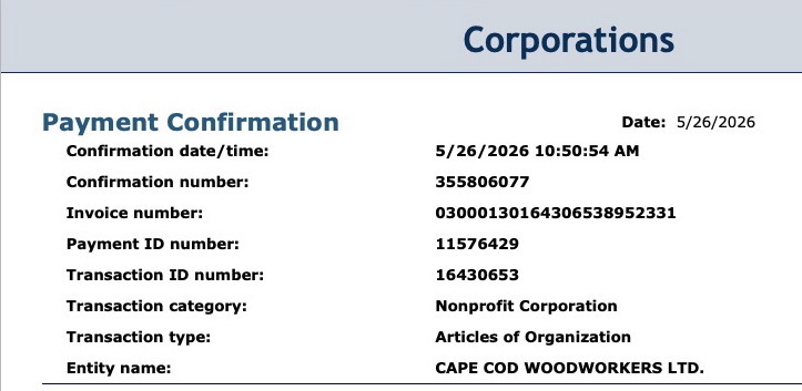 Massachusetts Non Profit Registration